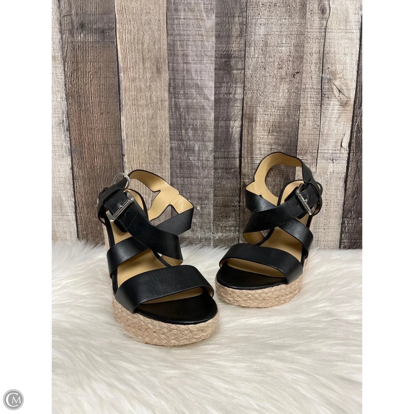 Sandals Designer By Michael Kors In Black, Size: 10
