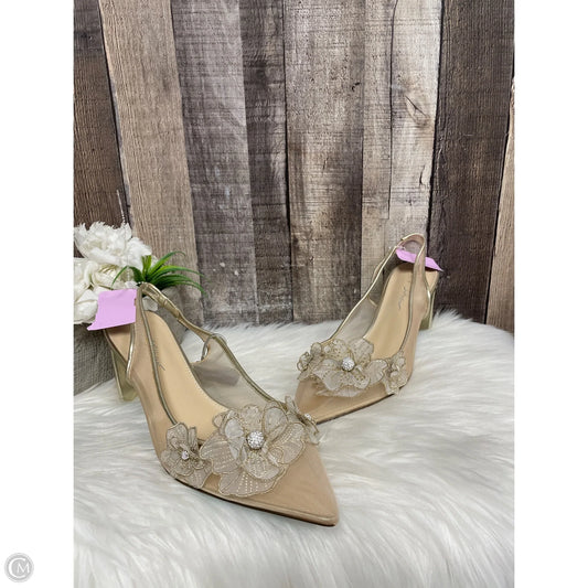 Shoes Heels Block By Betsey Johnson In Gold, Size: 11