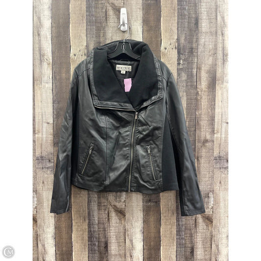 Jacket Moto By Ava & Viv In Black, Size: 1x