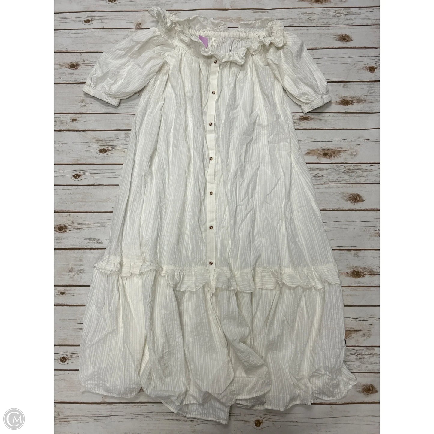 Dress Casual Maxi By Anthropologie In White, Size: L