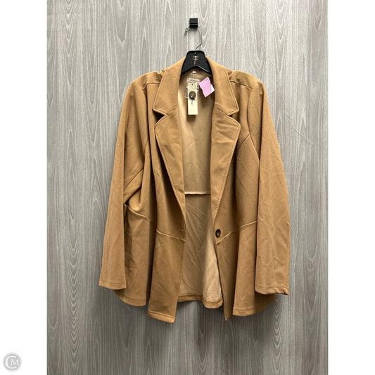 Blazer By Agnes Orinda In Tan, Size: 3x