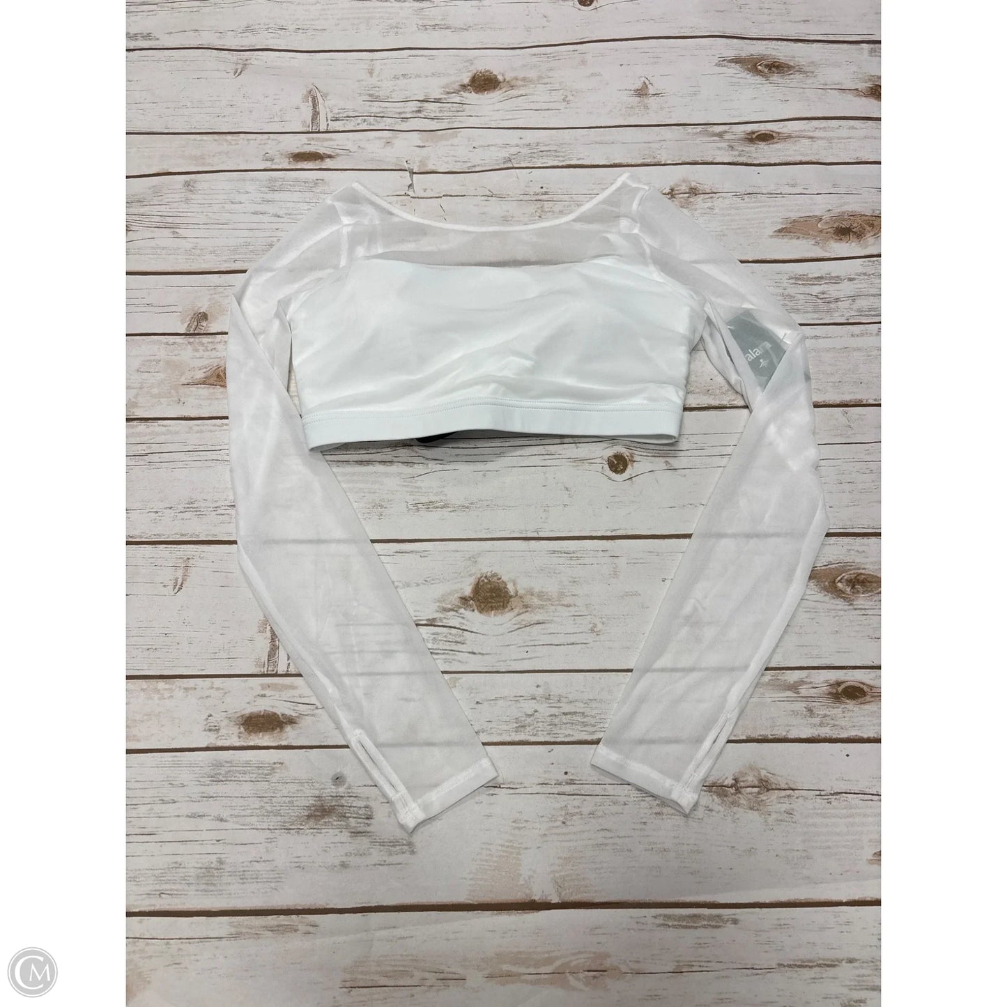 Athletic Top Long Sleeve Crewneck By Cme In White, Size: M