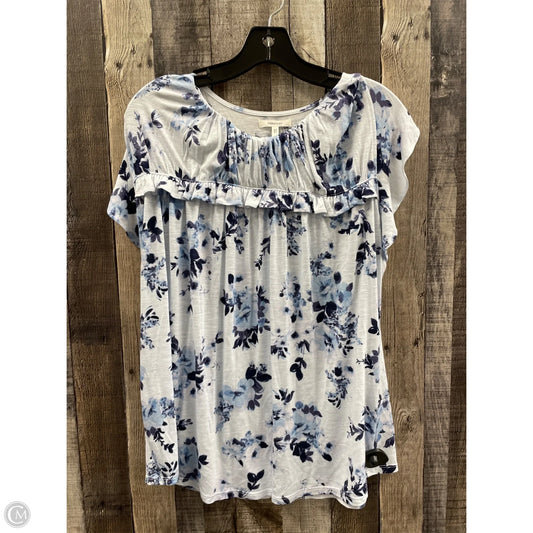 Top Short Sleeve By Maurices In Blue, Size: L