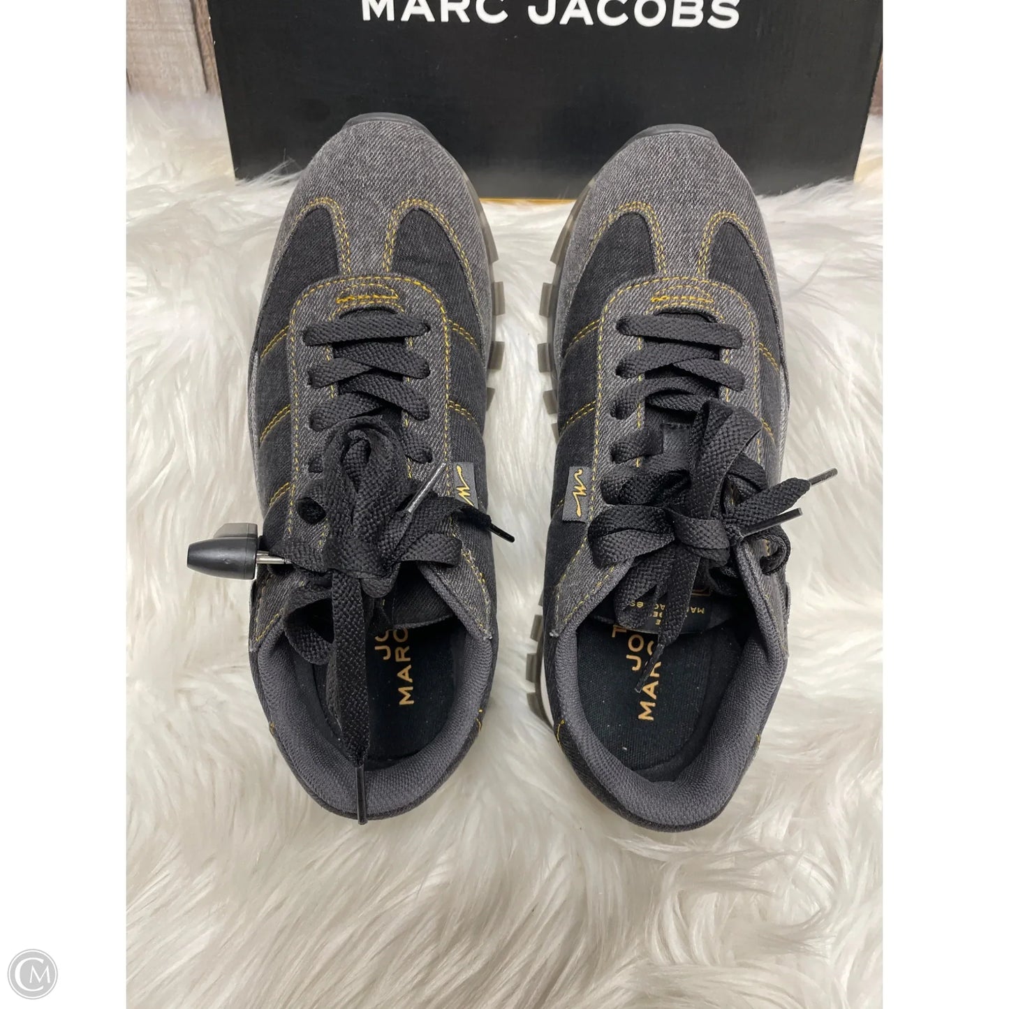 Shoes Designer By Marc Jacobs In Black & Grey, Size: 8