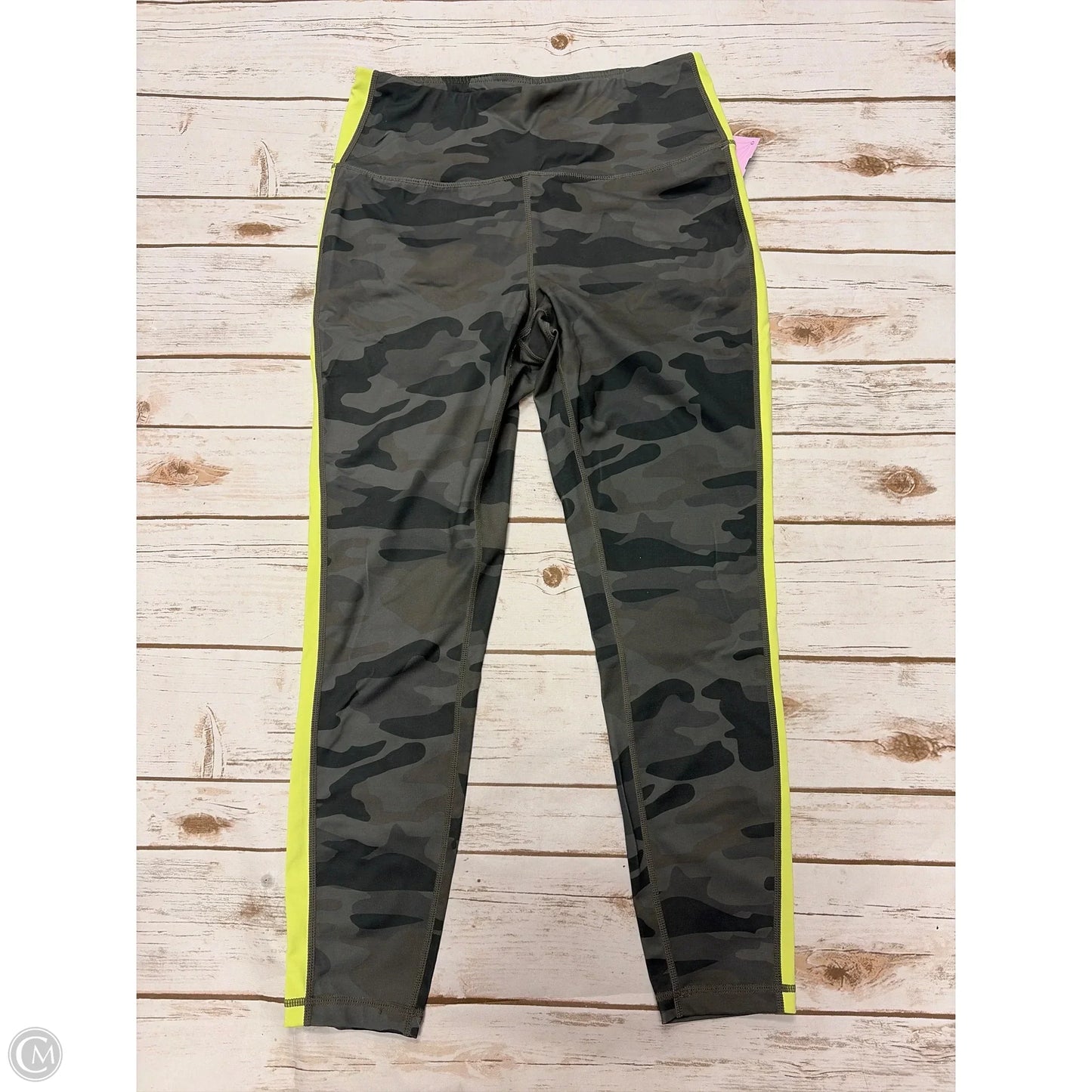 Athletic Leggings By Reebok In Camouflage Print, Size: M