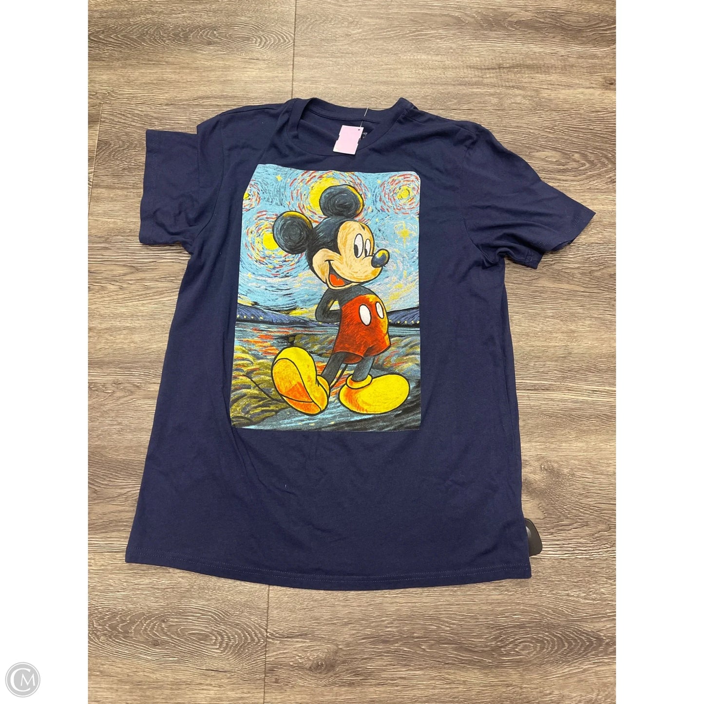 Top Short Sleeve By Disney Store In Navy, Size: L