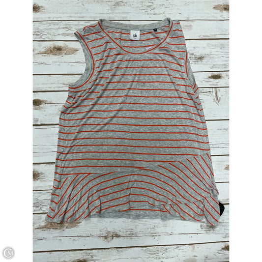 Top Sleeveless By Cabi In Striped Pattern, Size: M