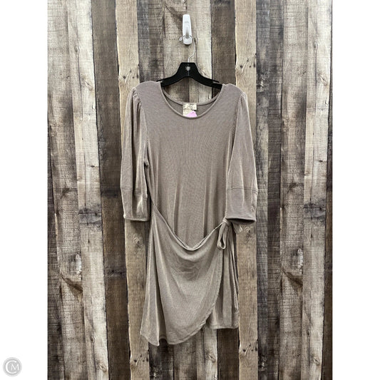 Dress Casual Short By Blu Pepper In Tan, Size: L