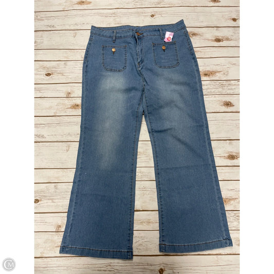 Jeans Wide Leg By Cmf In Blue Denim, Size: Xl