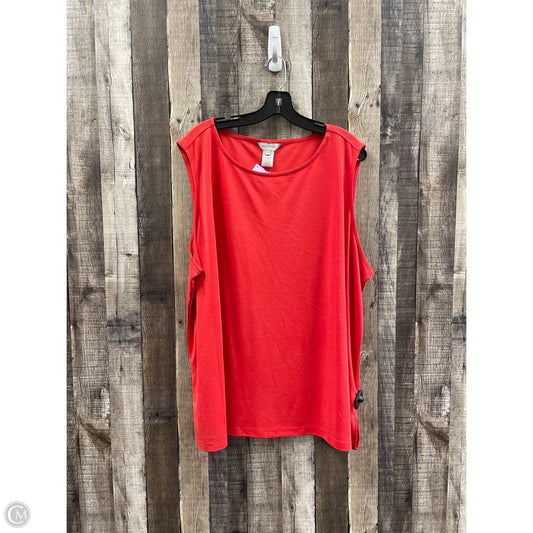 Top Sleeveless By Multiples In Red, Size: 3x