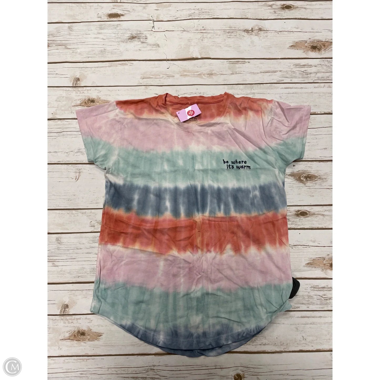 Top Short Sleeve By Madewell In Tie Dye Print, Size: Xxs