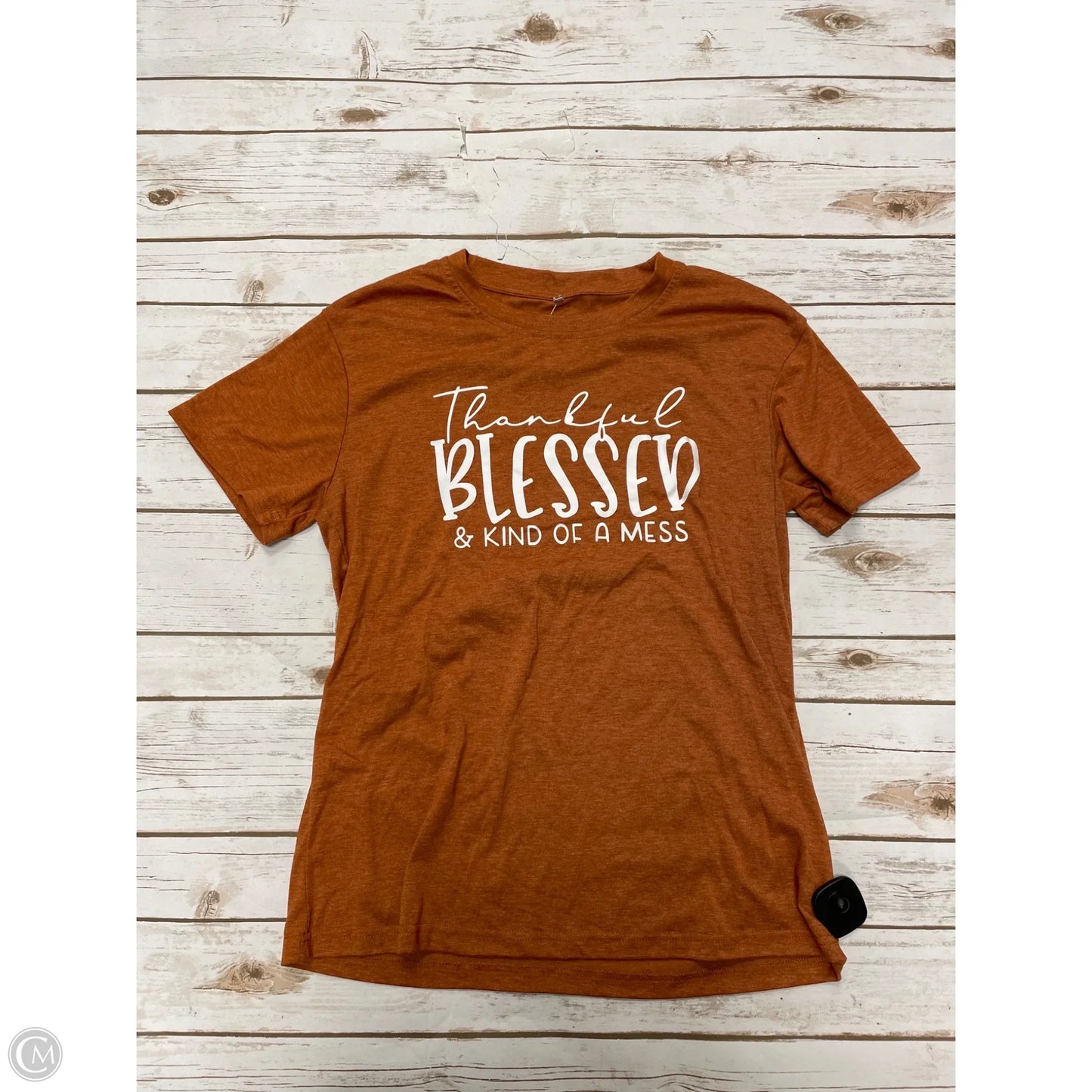 Top Long Sleeve By Cmf In Orange, Size: S