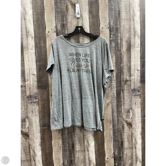 Top Short Sleeve By Lane Bryant In Grey, Size: 3x