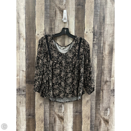 Top Long Sleeve By American Eagle In Multi-colored, Size: S