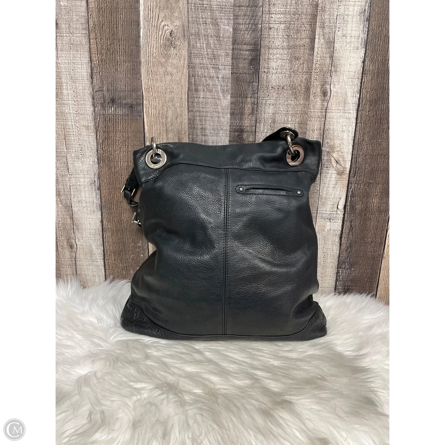 Handbag Leather By B. Makowsky, Size: Medium