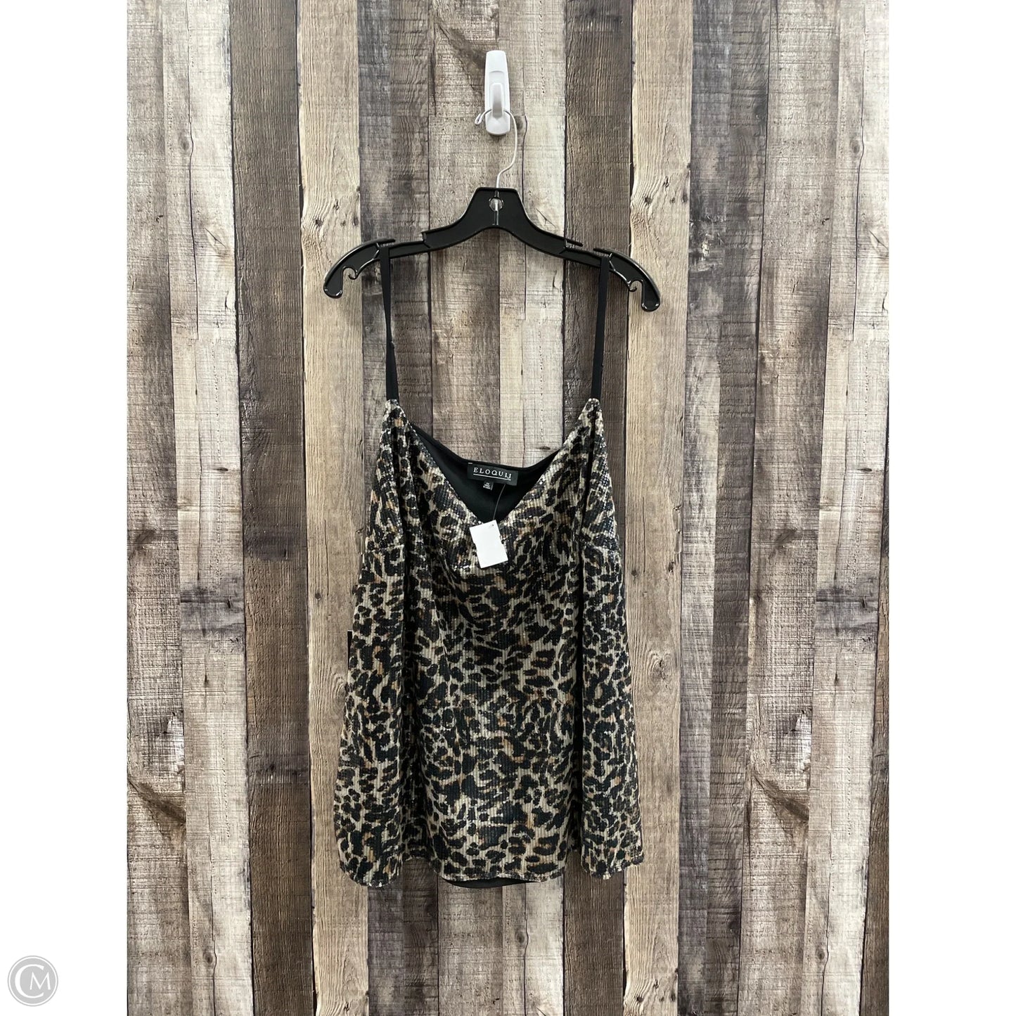 Top Sleeveless By Eloquii In Animal Print, Size: 3x