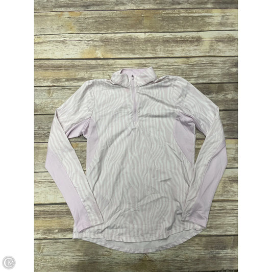 Athletic Top Long Sleeve Collar By Adidas In Pink, Size: S