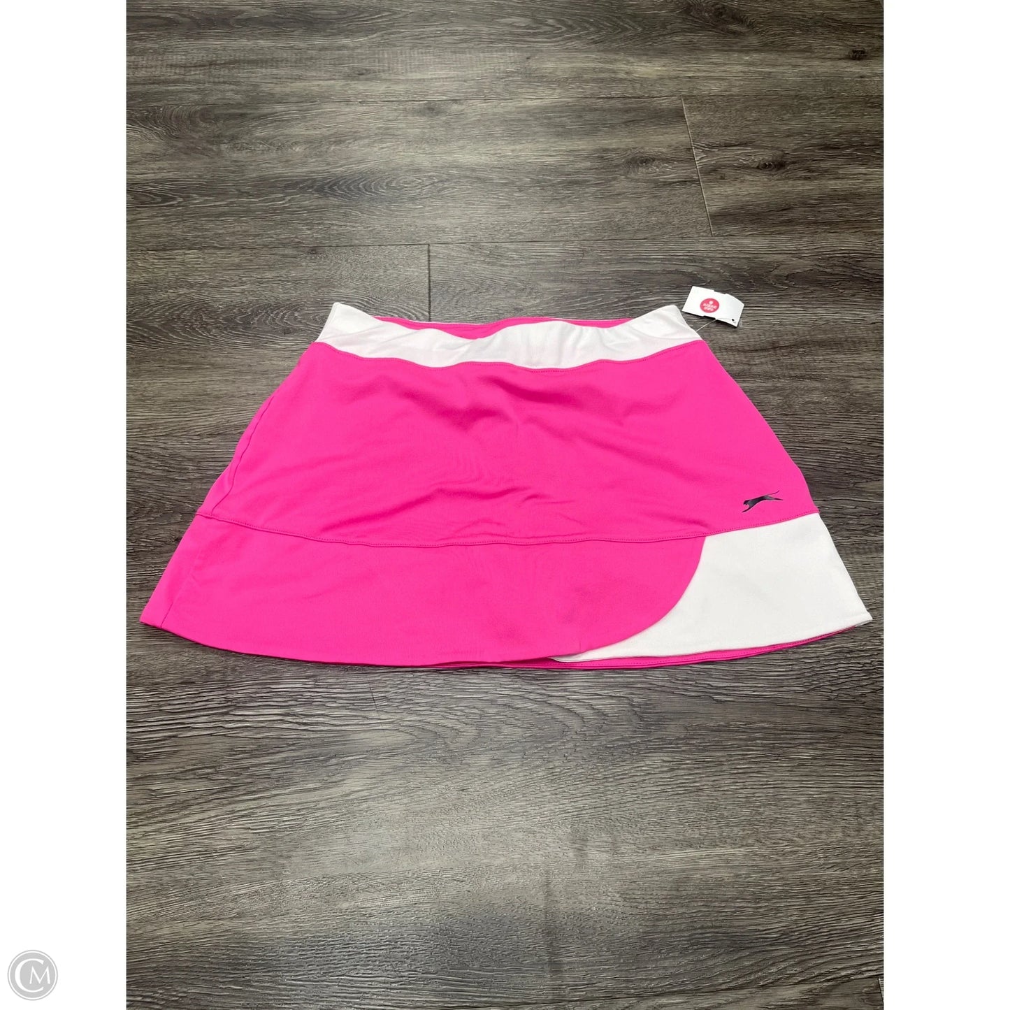 Athletic Skort By Slazenger In Pink & White, Size: M