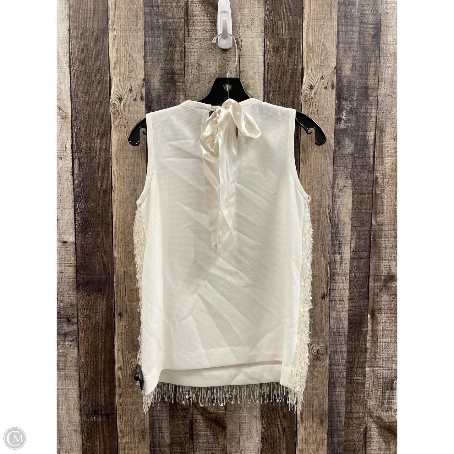 Top Sleeveless Designer By Kate Spade In White, Size: Xs