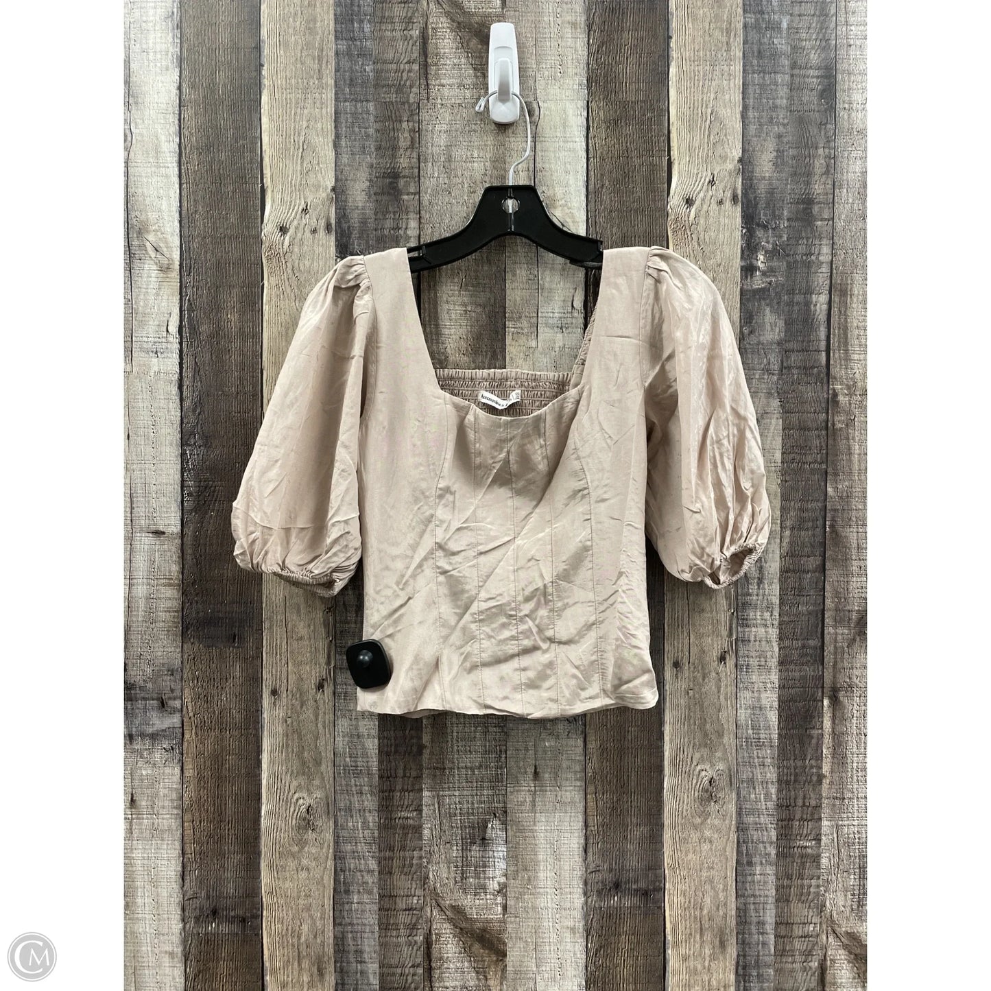 Top Short Sleeve By Abercrombie And Fitch In Brown, Size: Xxs