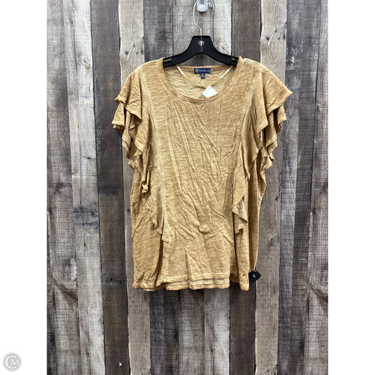 Top Short Sleeve By Democracy In Gold, Size: Xl