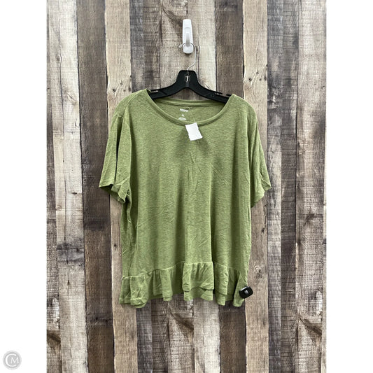 Top Short Sleeve By Sonoma In Green, Size: Xl