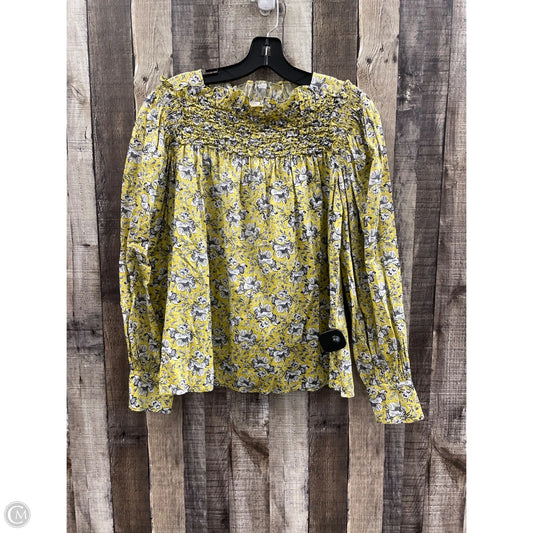 Top Long Sleeve By Rebecca Taylor In Floral Print, Size: M