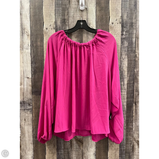 Top Long Sleeve By Scoop In Pink, Size: Xl