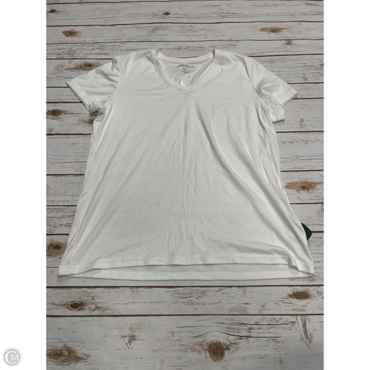 Top Short Sleeve By Eddie Bauer In White, Size: Xl