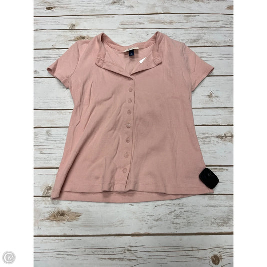 Top Short Sleeve By Universal Thread In Pink, Size: M