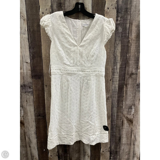 Dress Casual Short By Calvin Klein In White, Size: M