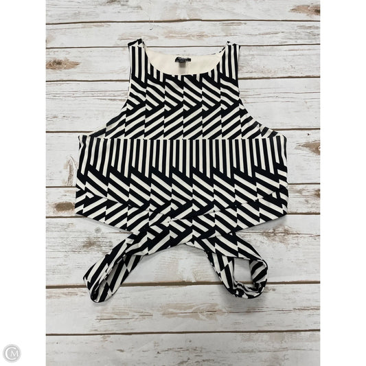 Top Sleeveless By Express In Black & White, Size: M