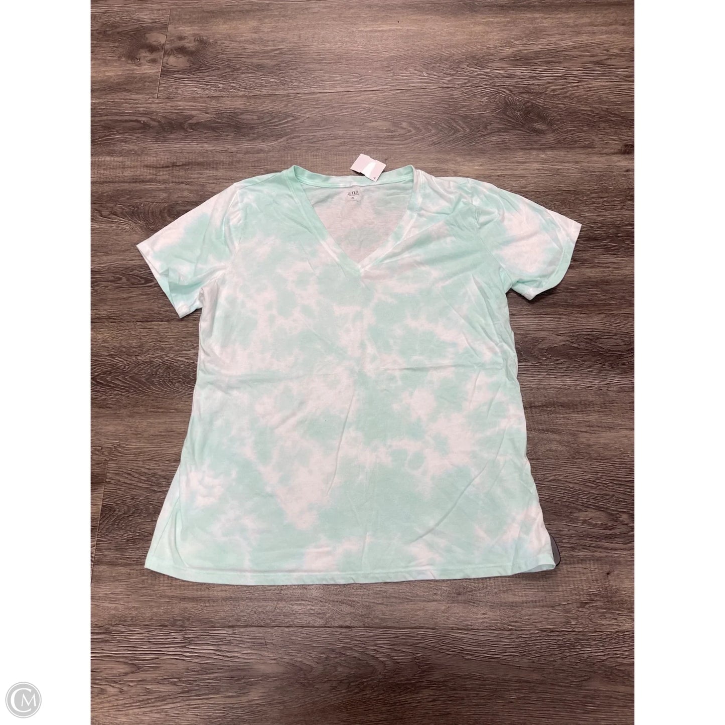 Top Short Sleeve By Ana In Tie Dye Print, Size: Xl