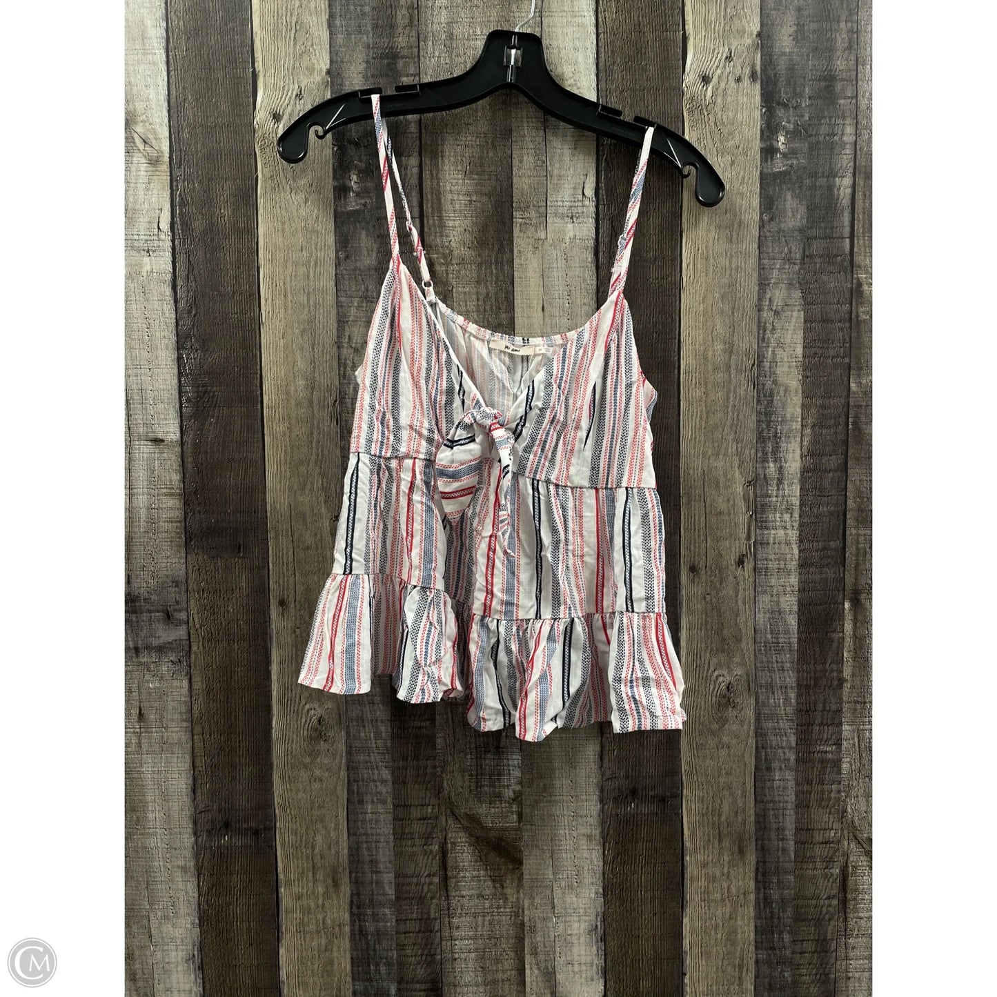 Top Sleeveless By Mi Ami In Striped Pattern, Size: M