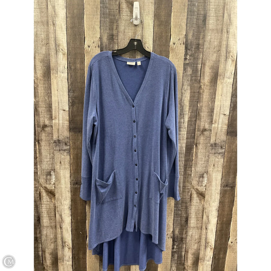 Cardigan By Logo In Blue, Size: Xl