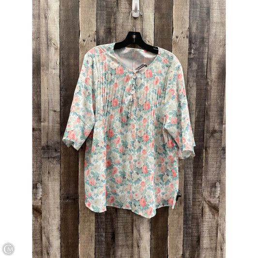 Top Short Sleeve By Cmf In Floral Print, Size: 3x
