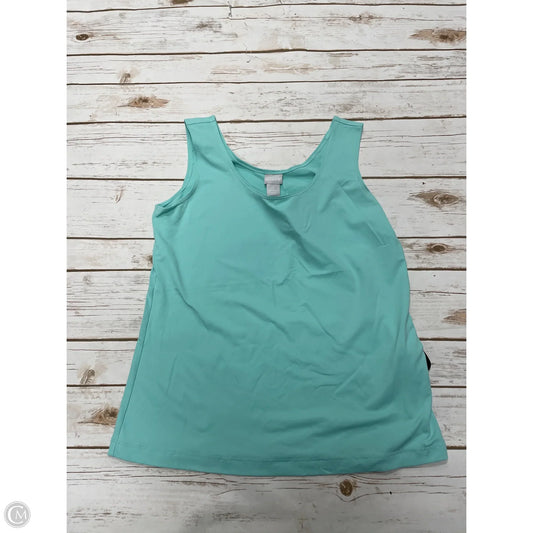 Top Sleeveless By Chicos In Green, Size: M