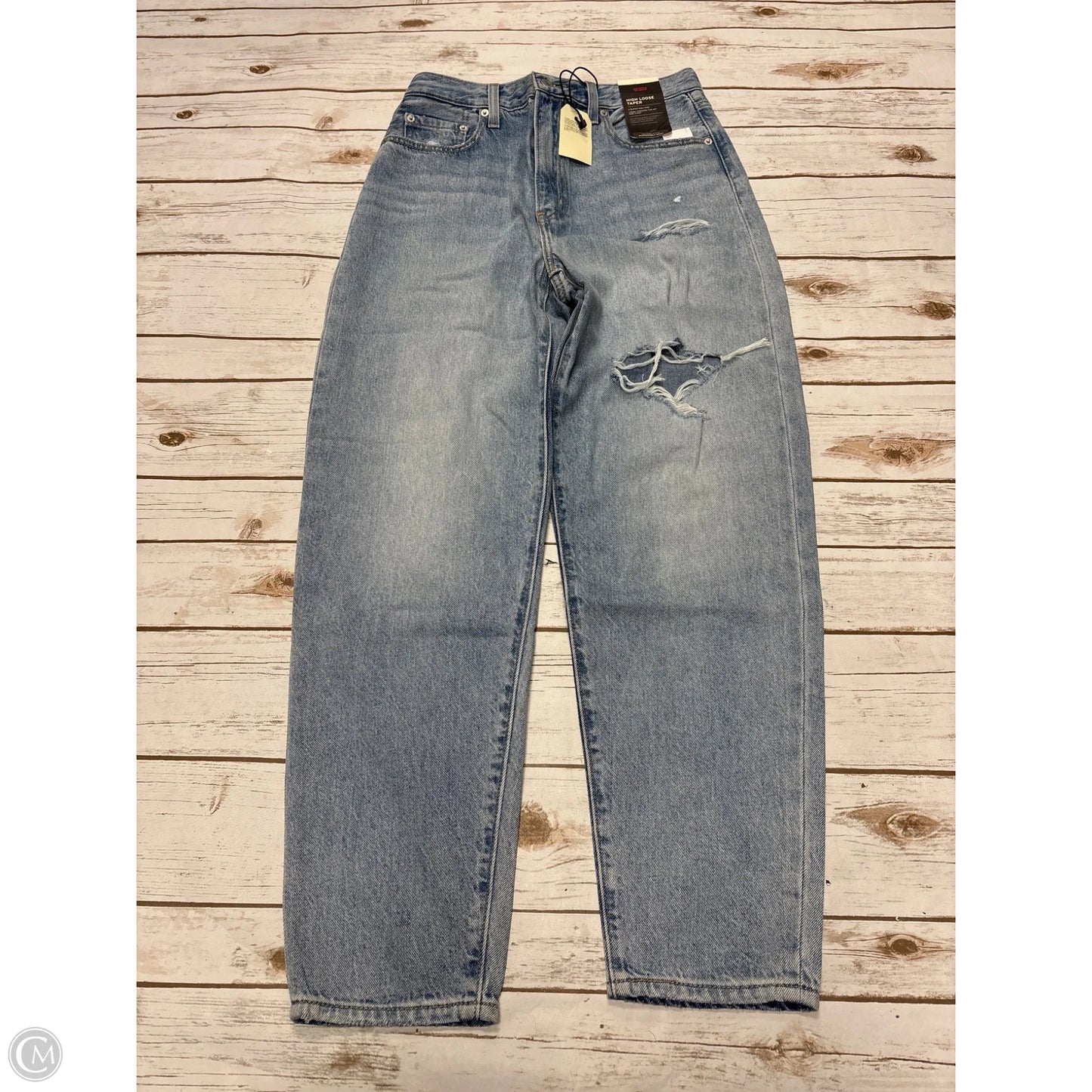 Jeans Straight By Levis In Blue Denim, Size: 6
