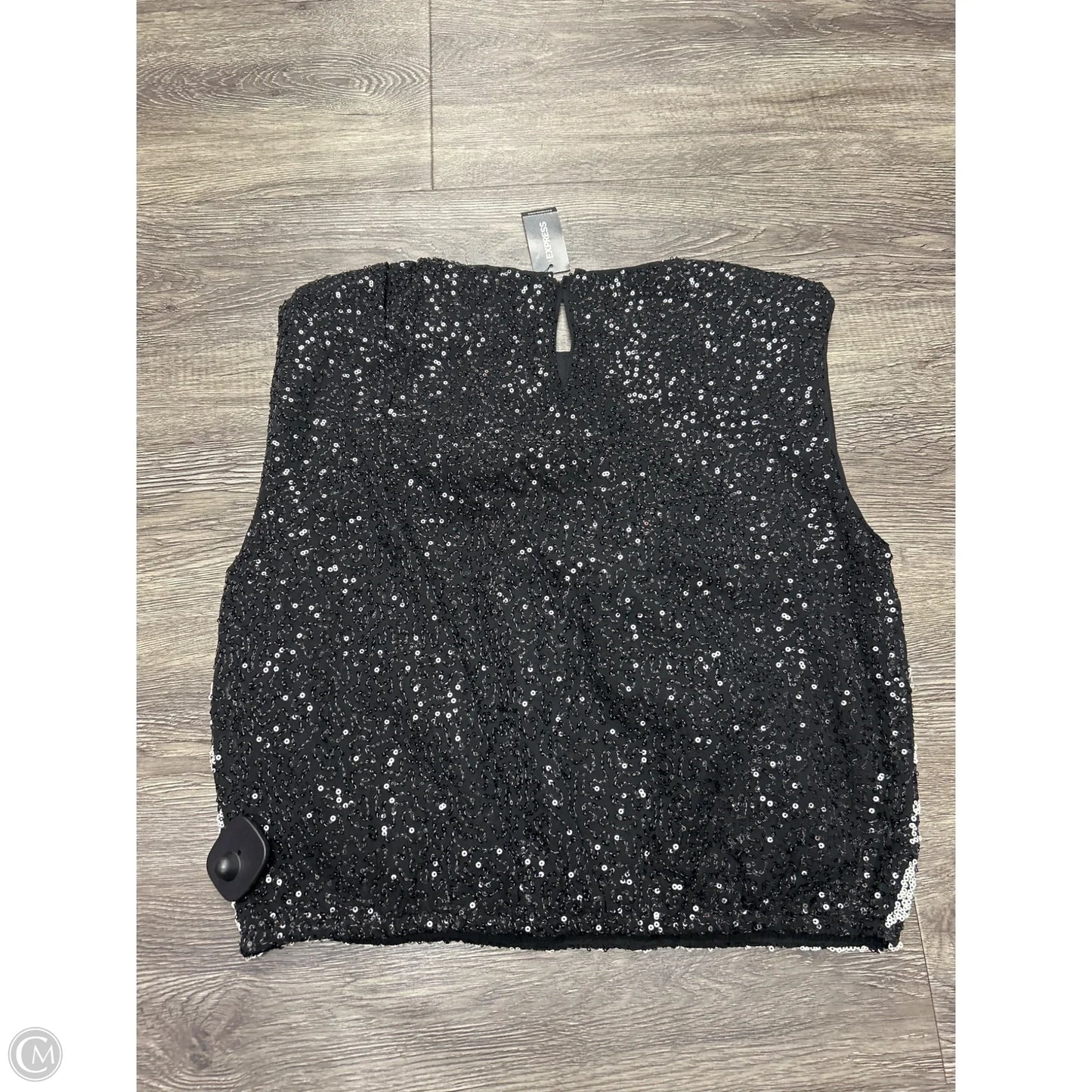 Top Sleeveless By Express In Black & White, Size: M