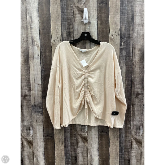 Top Long Sleeve By Love Tree In Beige, Size: 2x