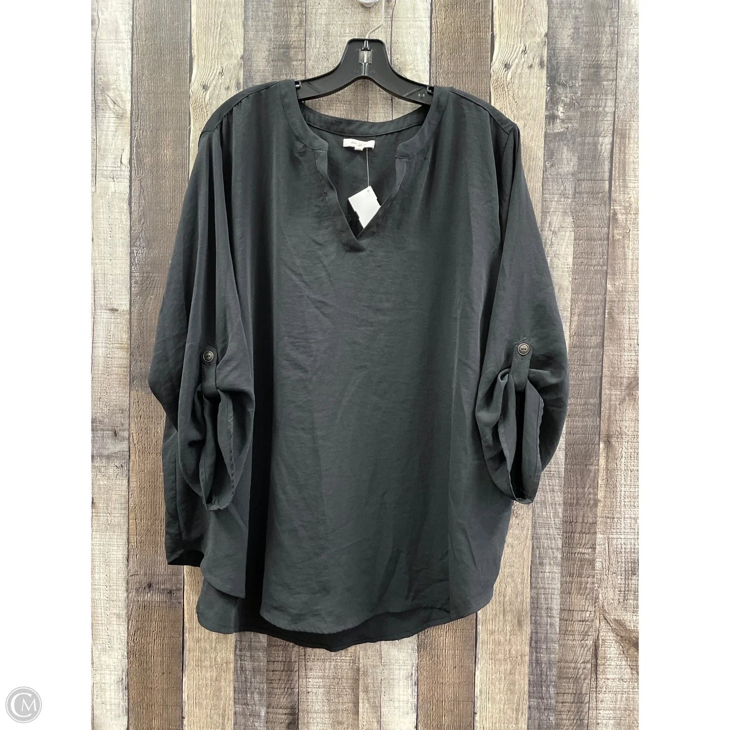 Top 3/4 Sleeve By Maurices In Black, Size: 2x