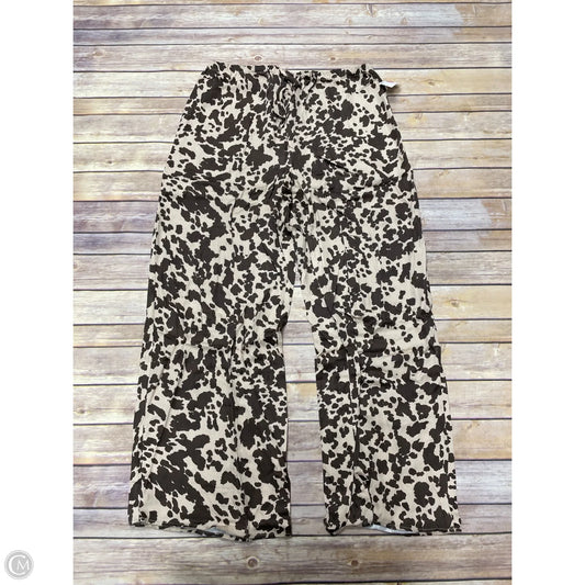 Pants Wide Leg By Top Shop In Animal Print, Size: L