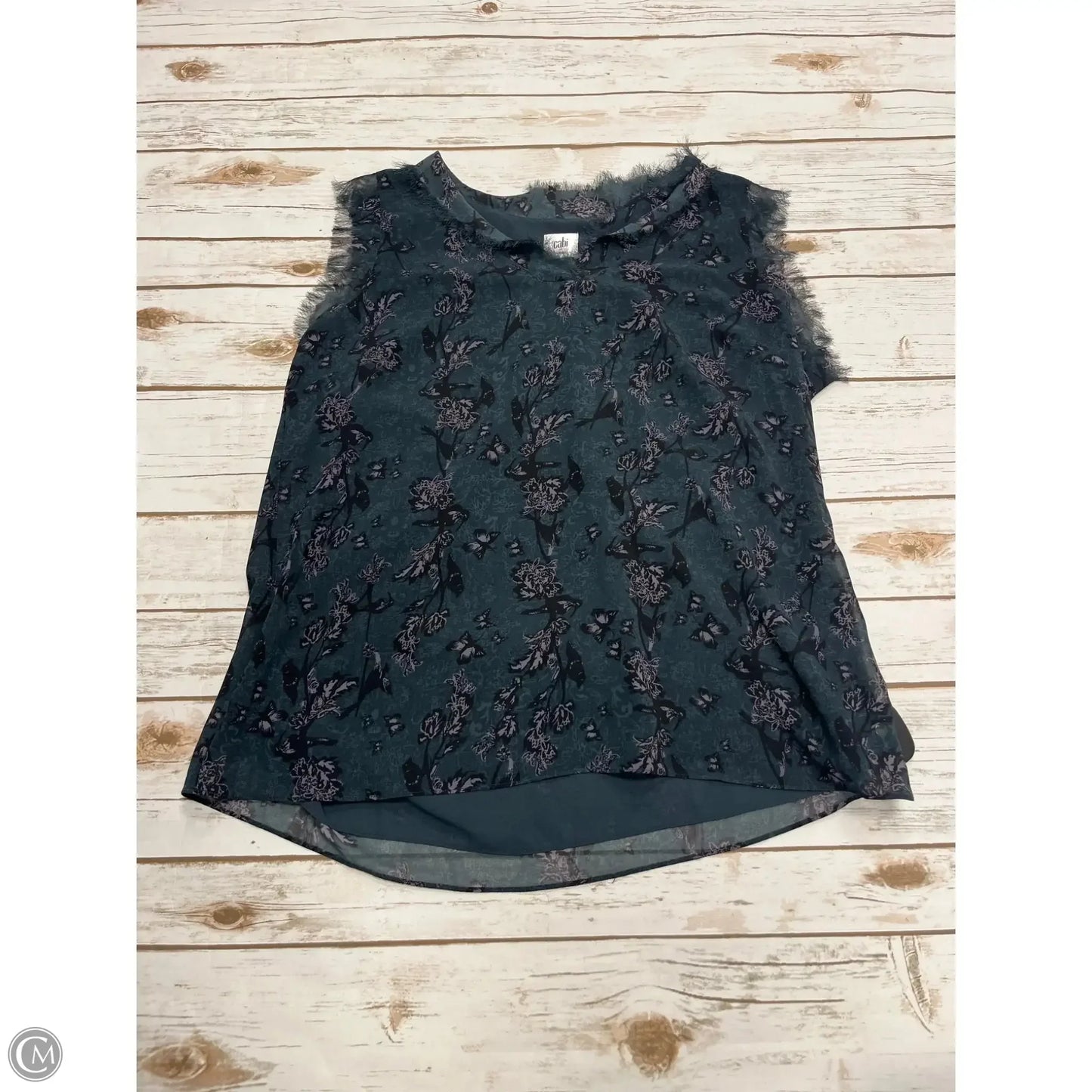 Top Sleeveless By Cabi In Green, Size: M