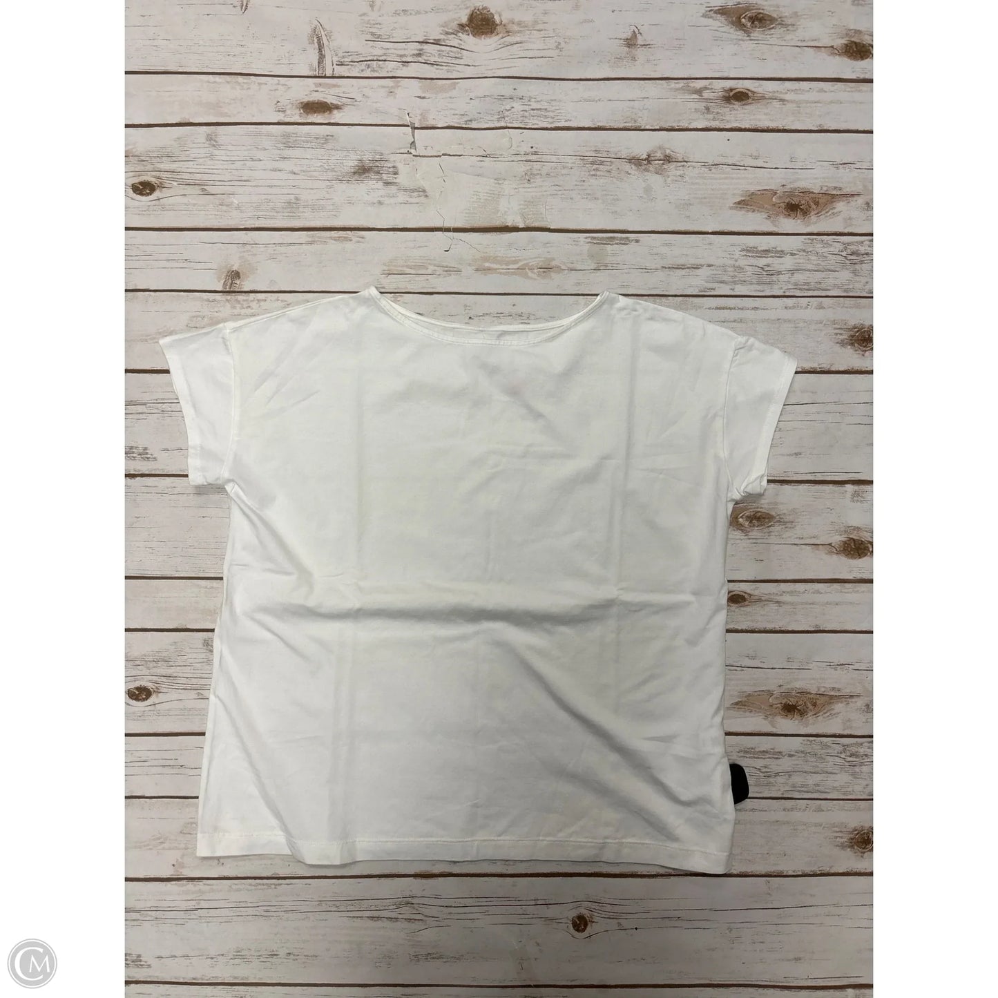 Top Short Sleeve Basic By J. Jill In White, Size: L
