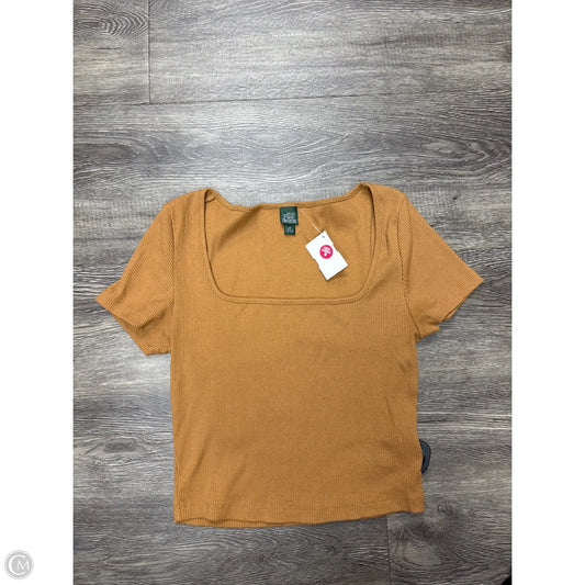 Top Short Sleeve By Wild Fable In Brown, Size: M