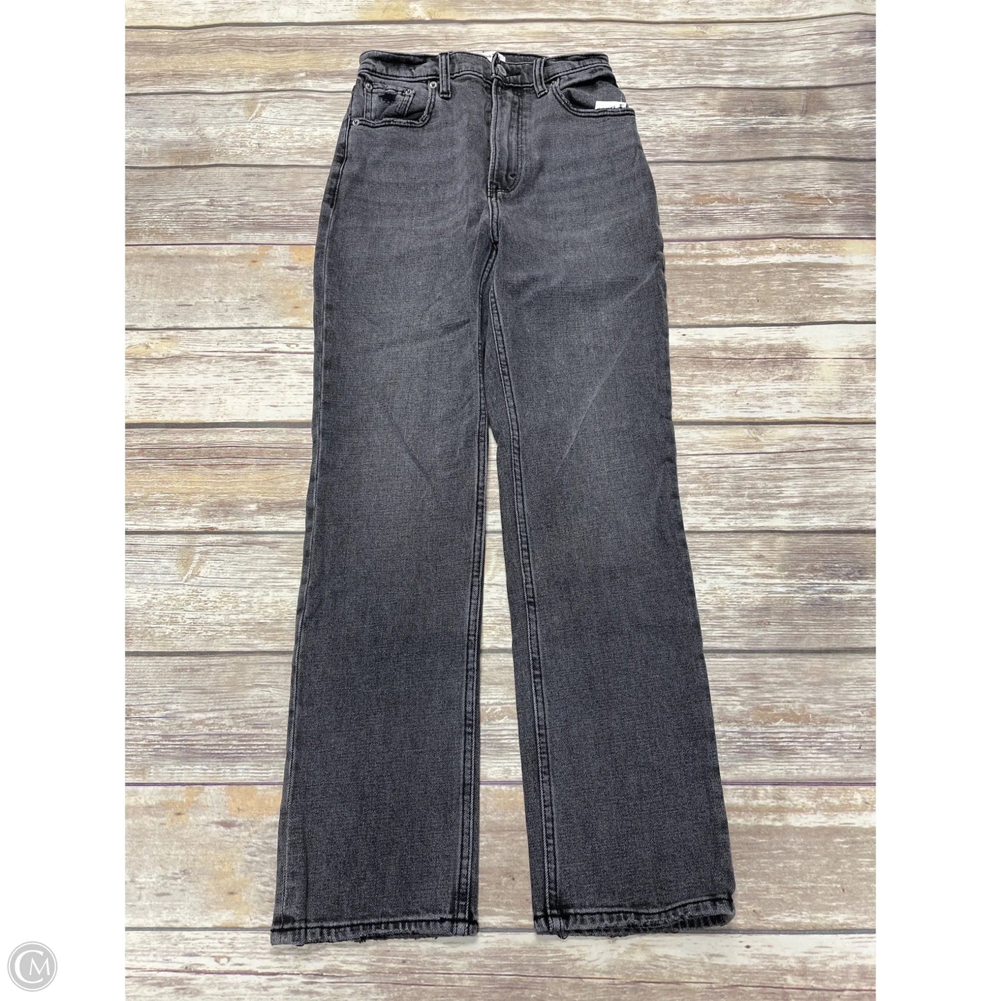Jeans Straight By Abercrombie And Fitch In Grey, Size: 0p