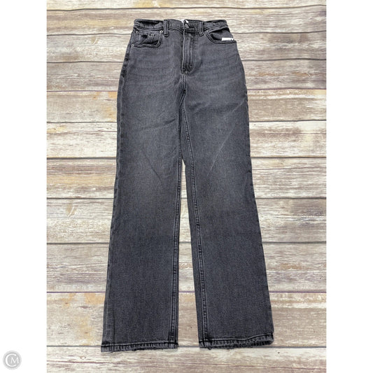 Jeans Straight By Abercrombie And Fitch In Grey, Size: 0p