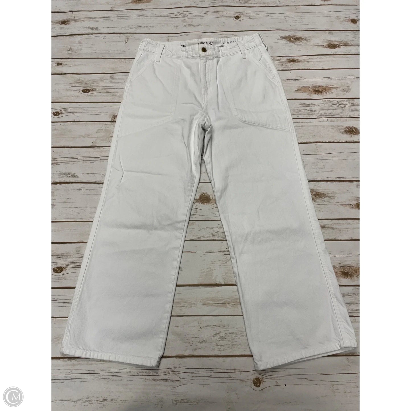 Jeans Wide Leg By J. Crew In White, Size: 8