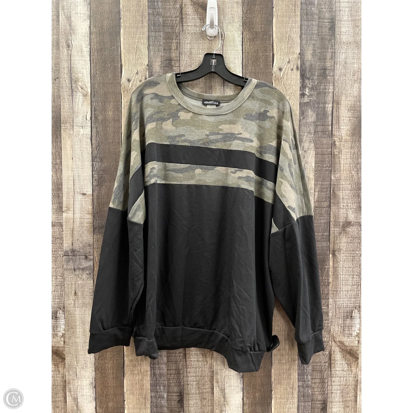 Top Long Sleeve By Heimish Usa In Black & Green, Size: Xl