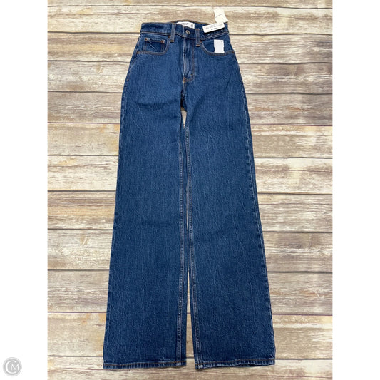 Jeans Straight By Abercrombie And Fitch In Blue Denim, Size: 0